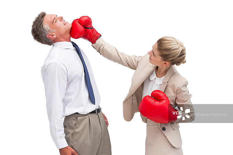 女商人击打同事图片素材