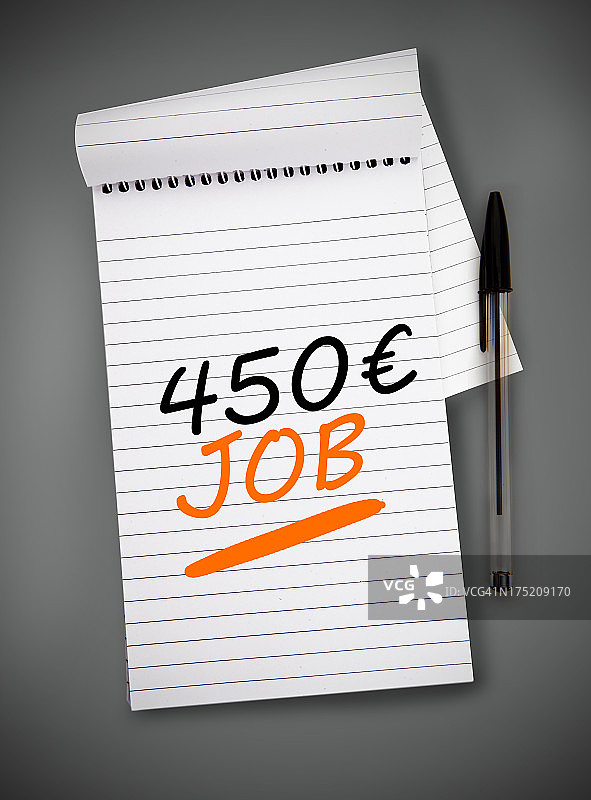 写有“工作”字样的笔记本图片素材