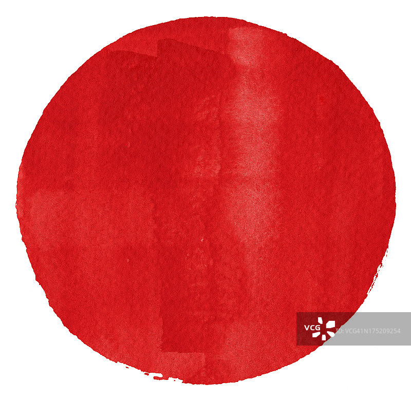 水彩红色圆圈（裁剪路径）图片素材