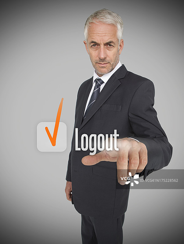 商人选择“注销”字样图片素材