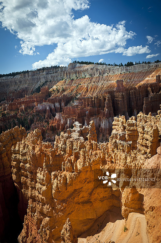 美国犹他州布莱斯峡谷的岩层图片素材