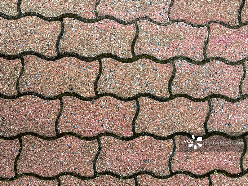 互锁砖人行道图片素材