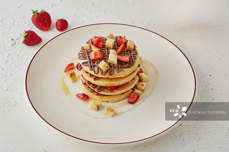 草莓香蕉小麦饼图片素材