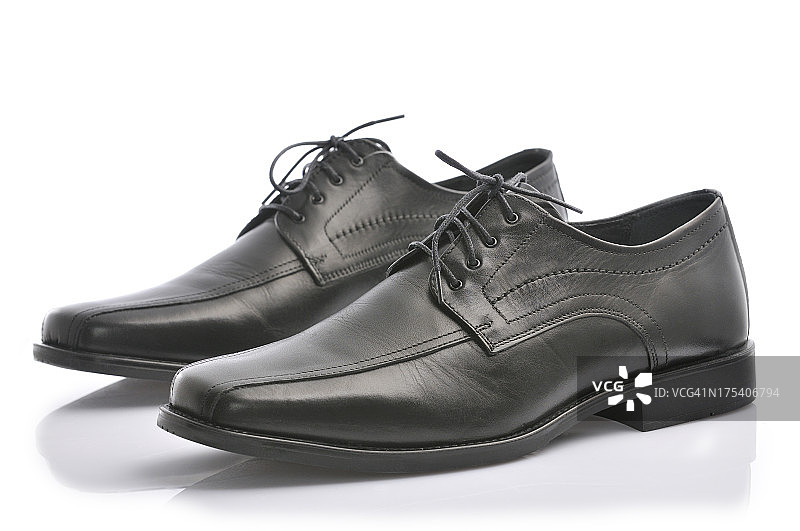 黑色皮革鞋图片素材