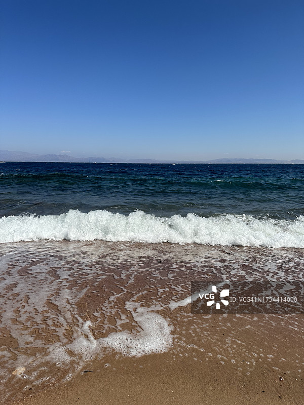 南西奈达哈卜蓝天碧海风光，埃及图片素材