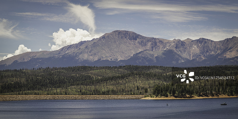 美国科罗拉多斯普林斯：湖光山色美景图片素材