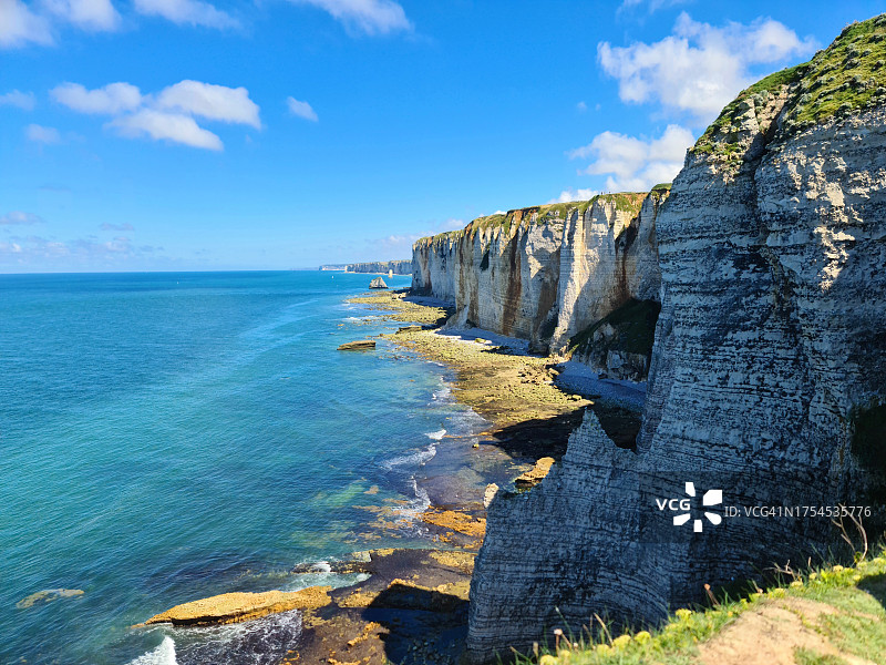 法国诺曼底海天一色风光图片素材