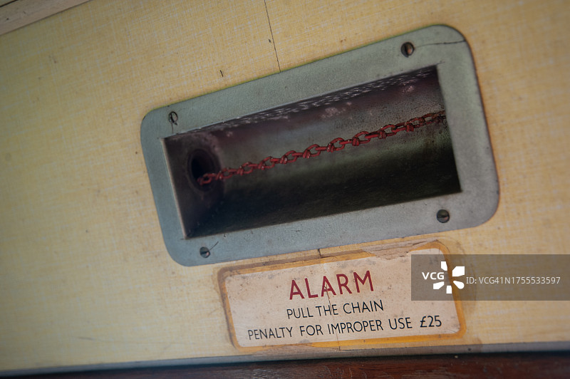 老式火车车厢紧急制动手柄图片素材