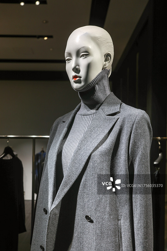 穿着西装的女性人体模型图片素材