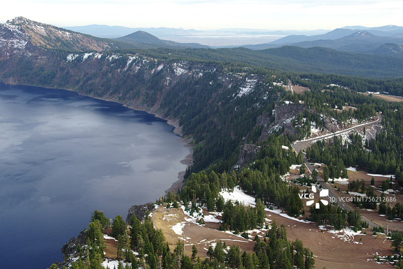 火山口湖和克拉马斯盆地图片素材