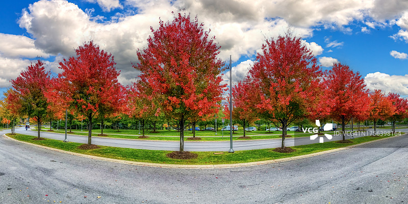 渥太华兰斯当的秋色图片素材