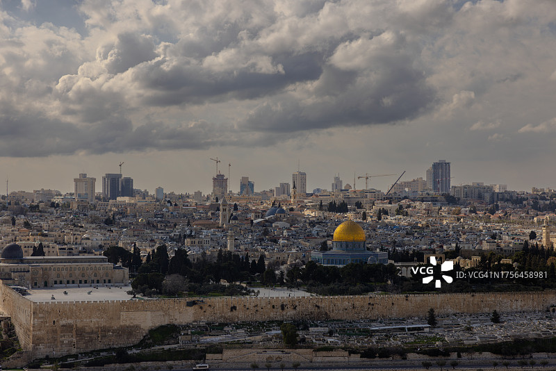 耶路撒冷和圣殿山图片素材