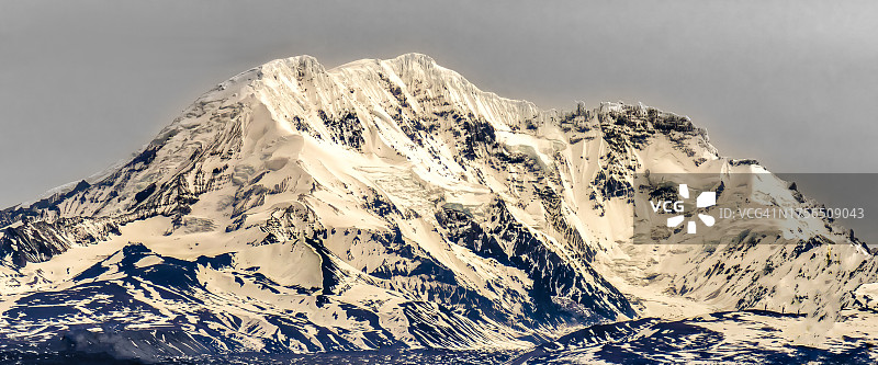 格伦纳伦雪山风光，美国阿拉斯加图片素材