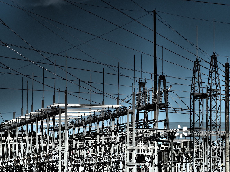 复古电网照明图片素材