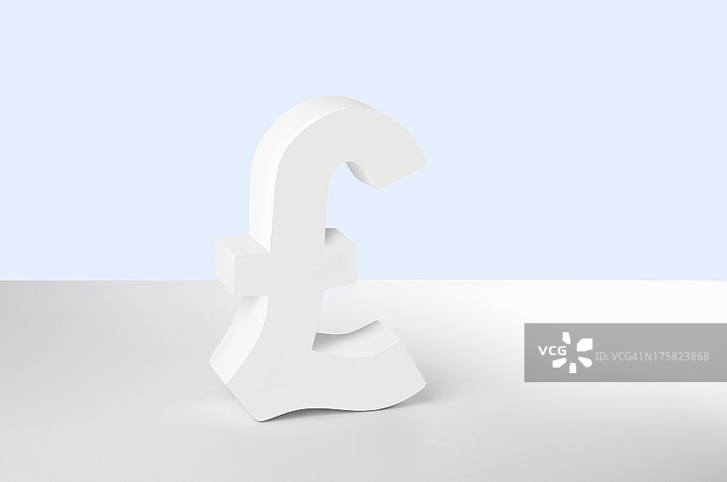 白色背景上的英镑符号图片素材
