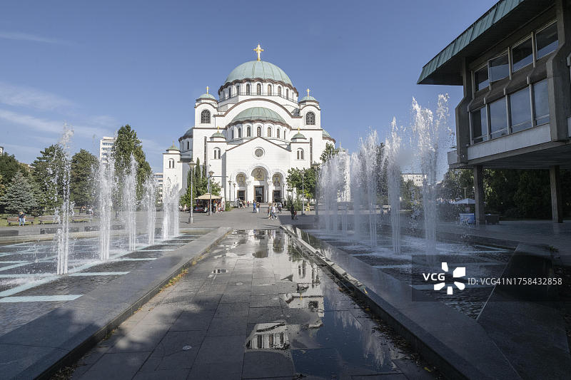 塞尔维亚贝尔格莱德圣萨瓦大教堂图片素材