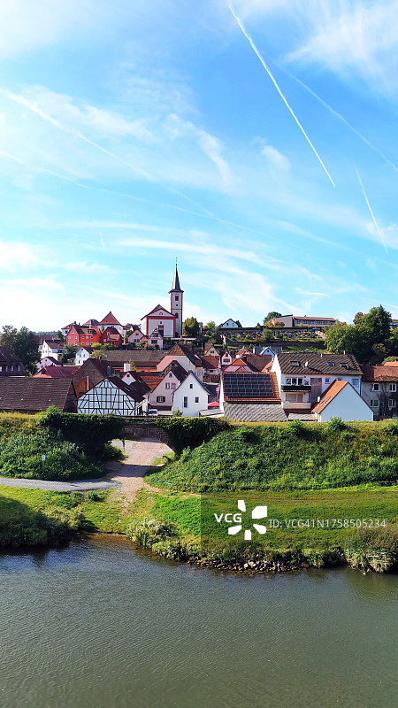 德国哈芬洛尔市中心航拍图片素材