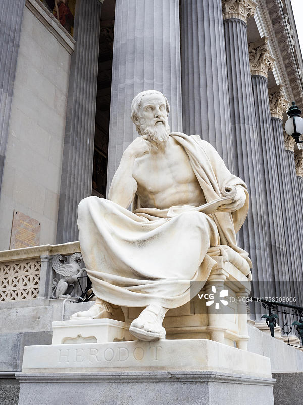维也纳议会大厦前的希罗多德雕像，奥地利图片素材