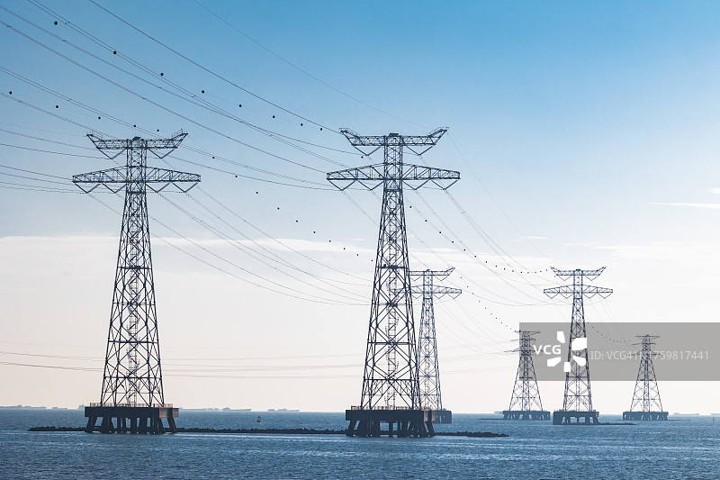 离岸电网连接图片素材