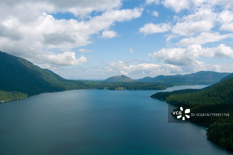 湖泊山脉风光，美国华盛顿州图片素材