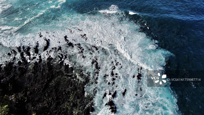 夏威夷海景航拍，美国图片素材