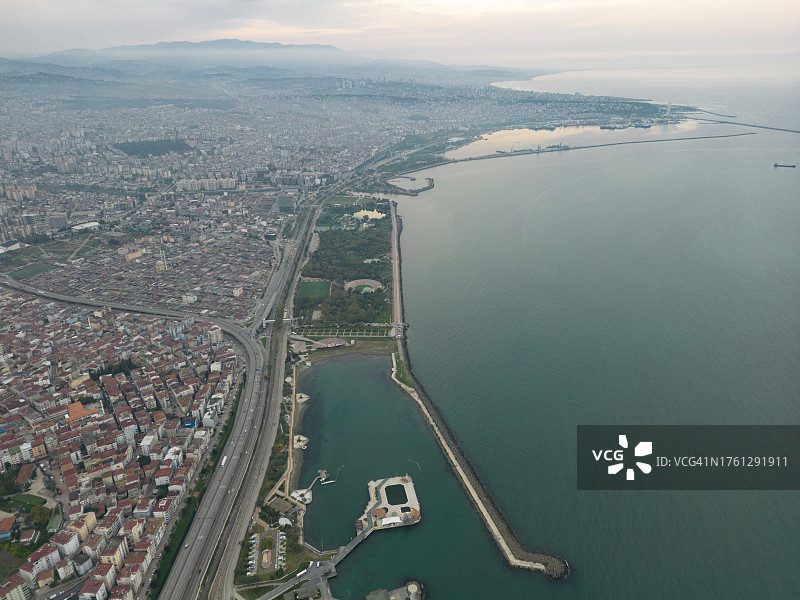 萨姆松海岸航拍图片素材