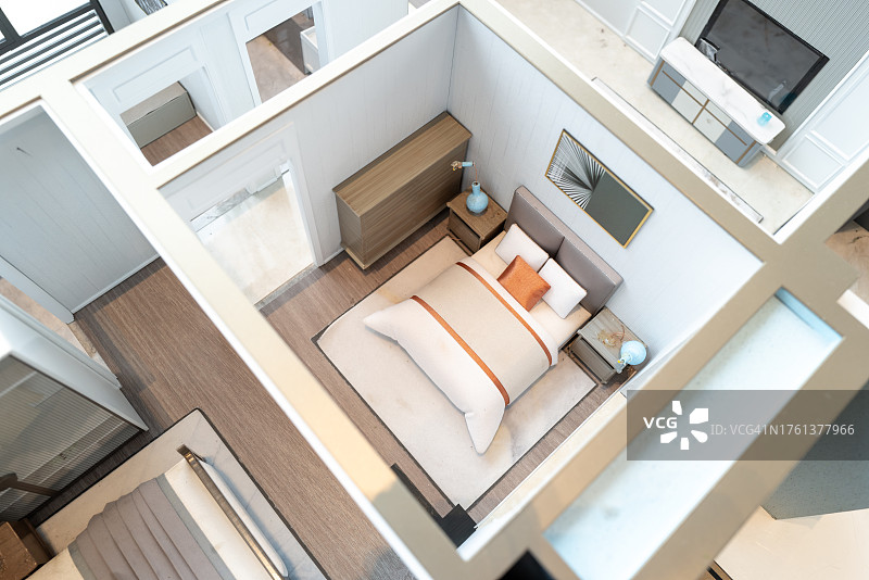 房地产模型：卧室房屋模型图片素材