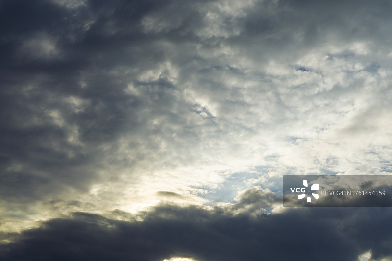 阴郁的日落天空图片素材