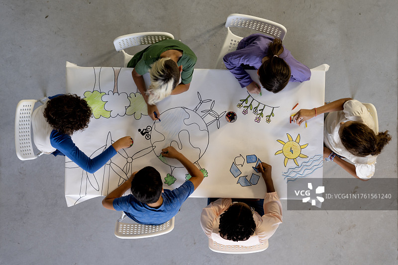 顶视图着色图片素材