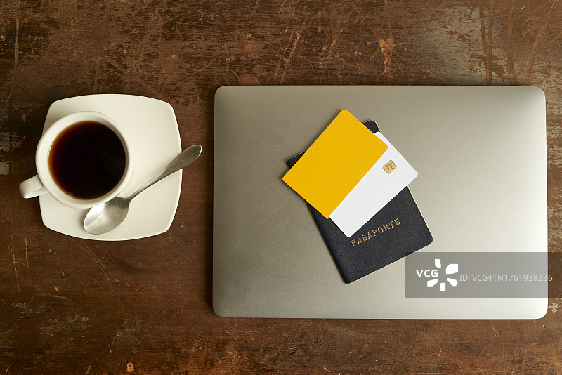 卡片、护照和电脑图片素材
