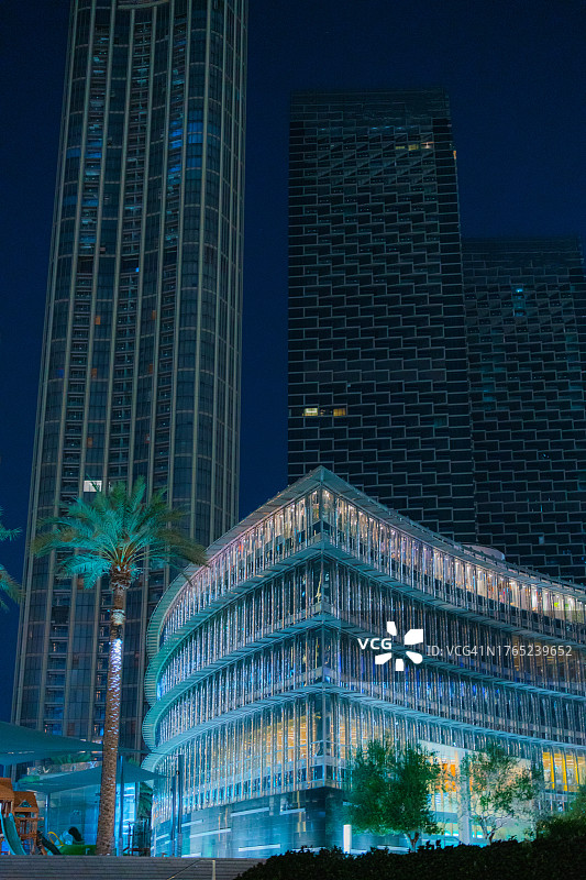 迪拜夜景图片素材