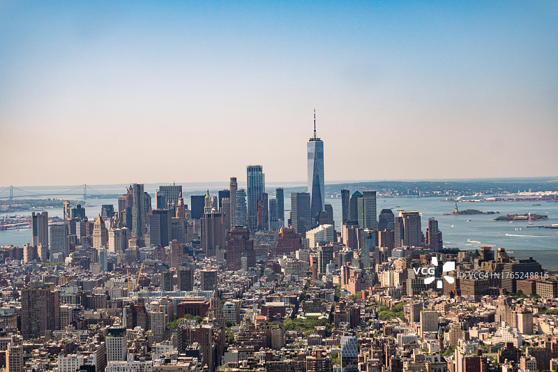 美国城市建筑的鸟瞰图图片素材