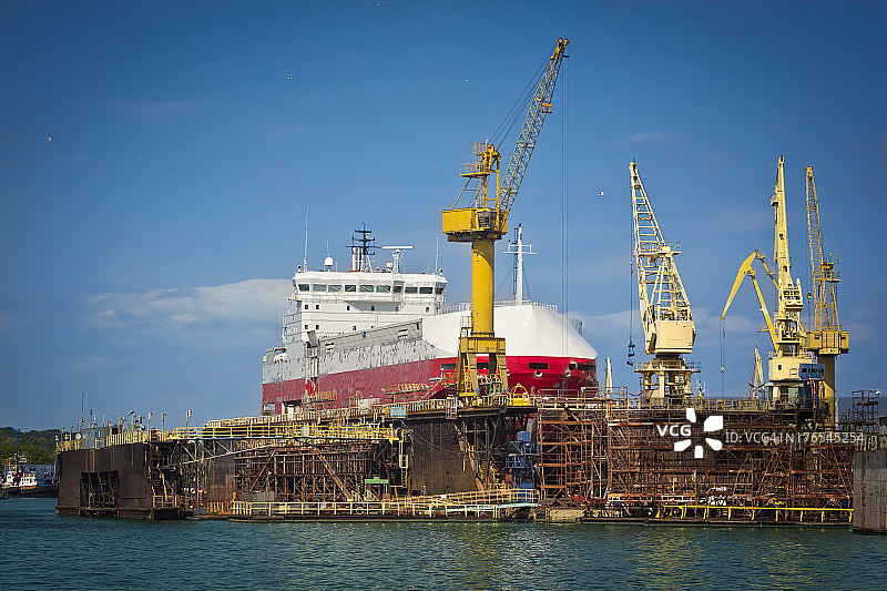 工业港口的船坞图片素材