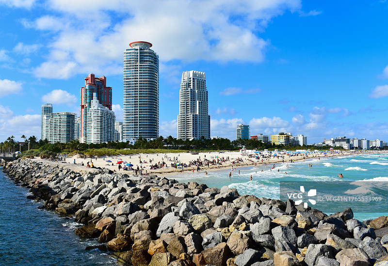 迈阿密海滩全景，佛罗里达州，美国图片素材