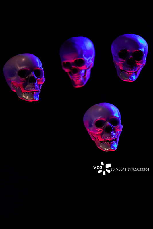 恐怖骷髅设计元素，万圣节素材图片素材