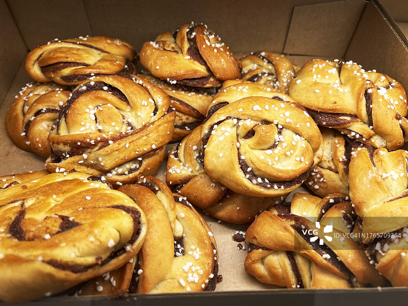 肉桂漩涡丹麦酥皮糕点图片素材