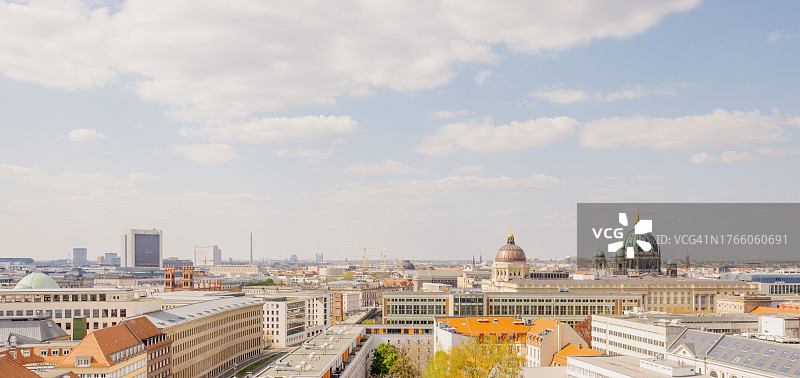 柏林城市夏季天际线全景图片素材