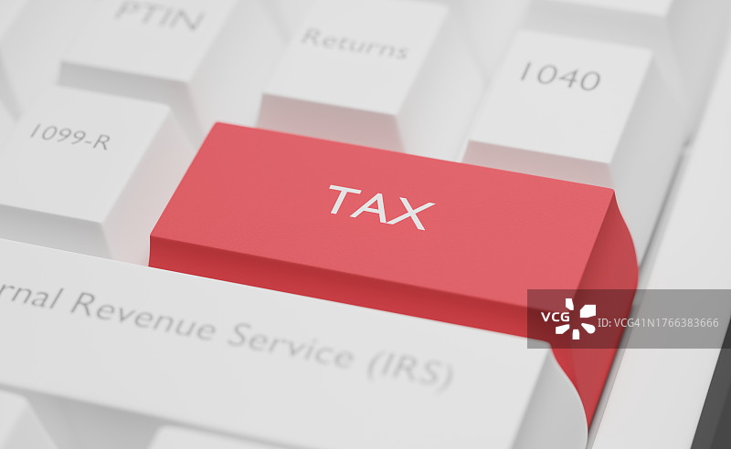 税务和键盘概念图片素材