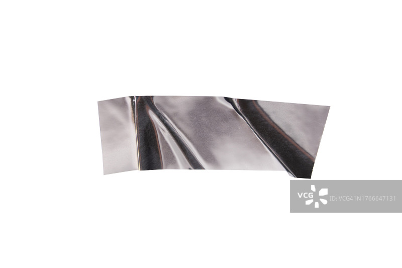 银色金属褶皱胶带：多种图形设计装饰的节日设计元素，高分辨率图片素材