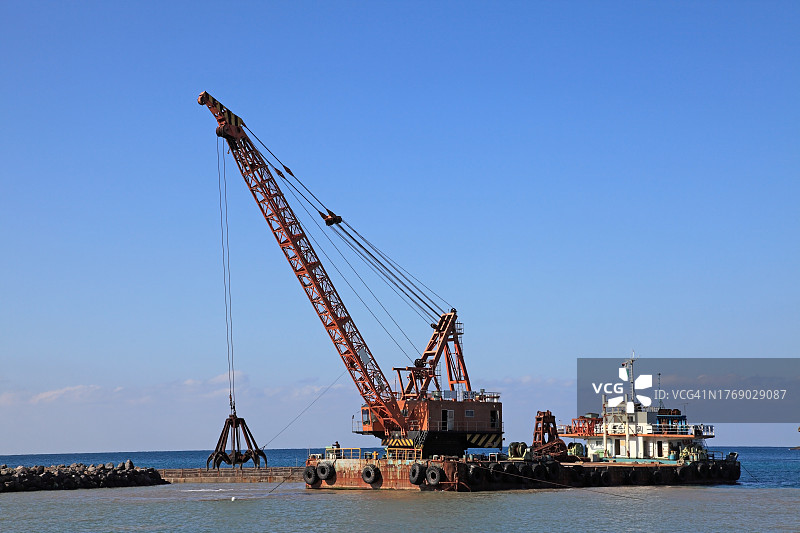 济州岛驳船图片素材