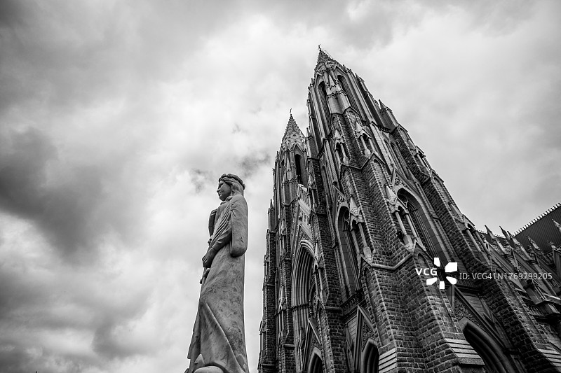 迈索尔大教堂黑白图像图片素材