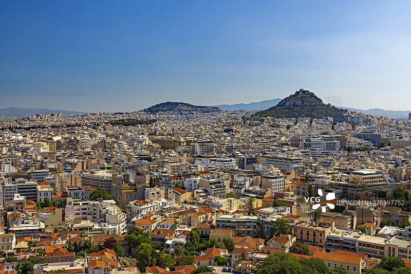 从雅典卫城看到的雅典景色图片素材