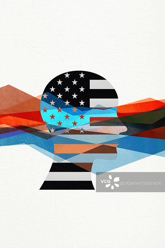 抽象星星条纹头像图片素材