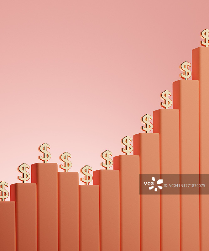 代表经济增长的金融对象图片素材