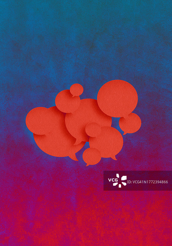 橙色对话气泡图片素材