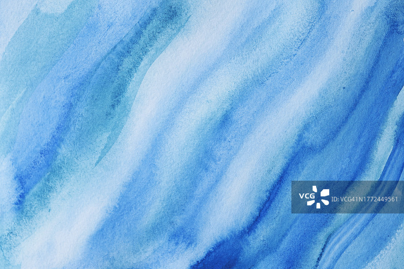 蓝色水彩纹理图片素材
