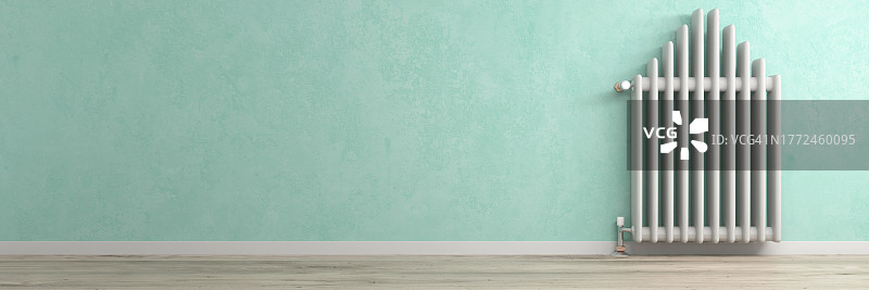 现代住宅中的房屋造型散热器3D渲染图片素材