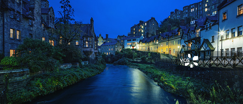 爱丁堡-迪恩村黄昏图片素材