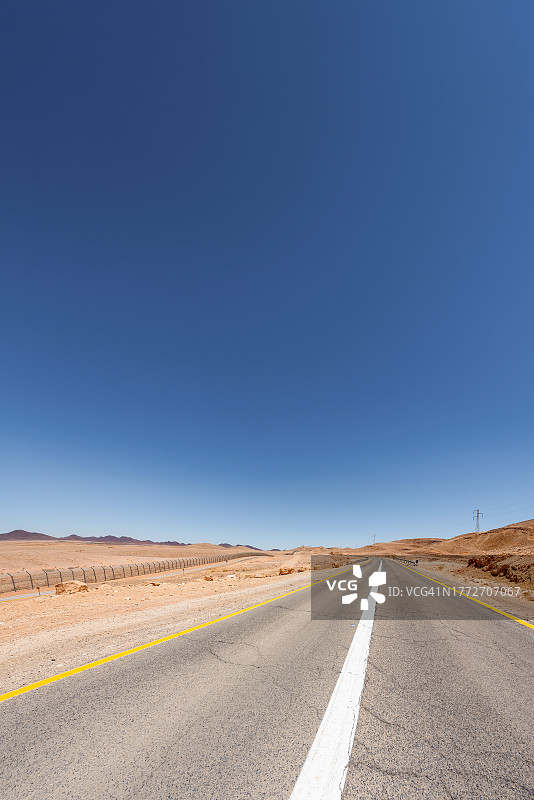 以色列-埃及边境围栏图片素材