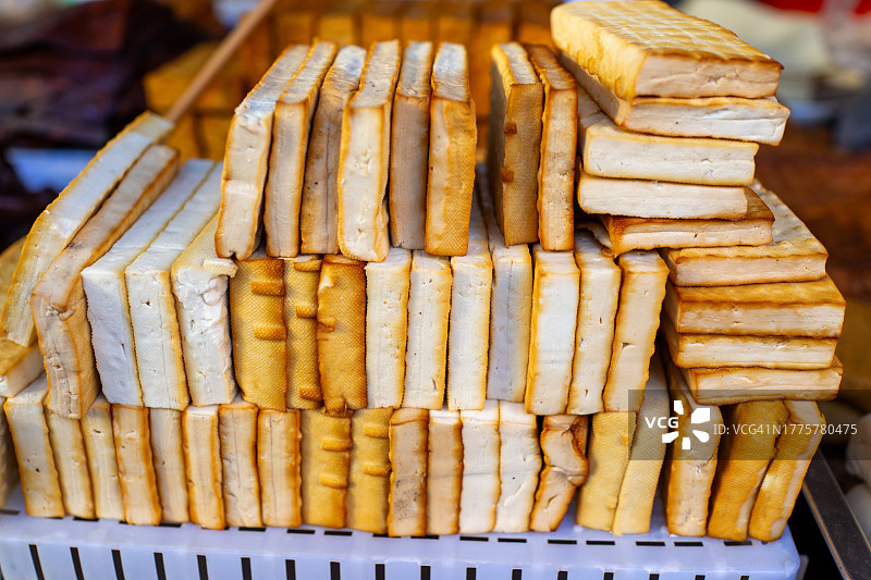 白色豆腐干堆图片素材